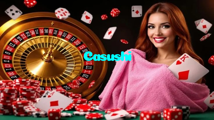 Casushi casino presented on mobile device in Pakistan with slots and live games